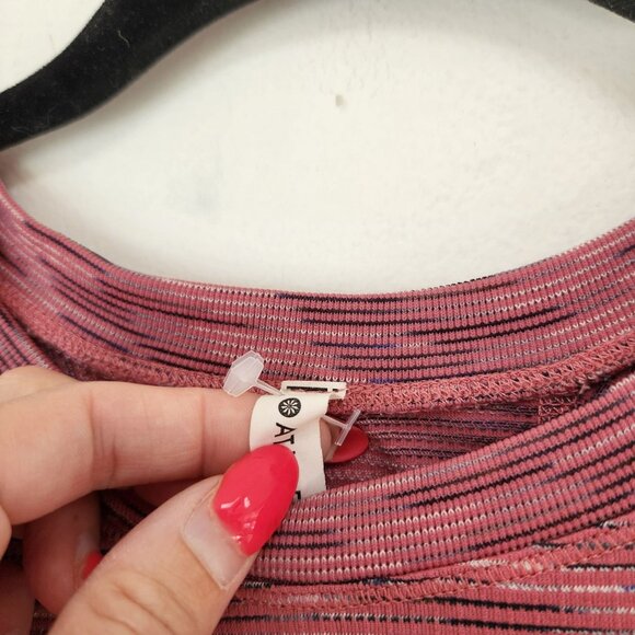 NWOT BUNDLE (2) Athleta Workout Tank Top Short Sleeve Shirt Activewear Pink M - Picture 8 of 16